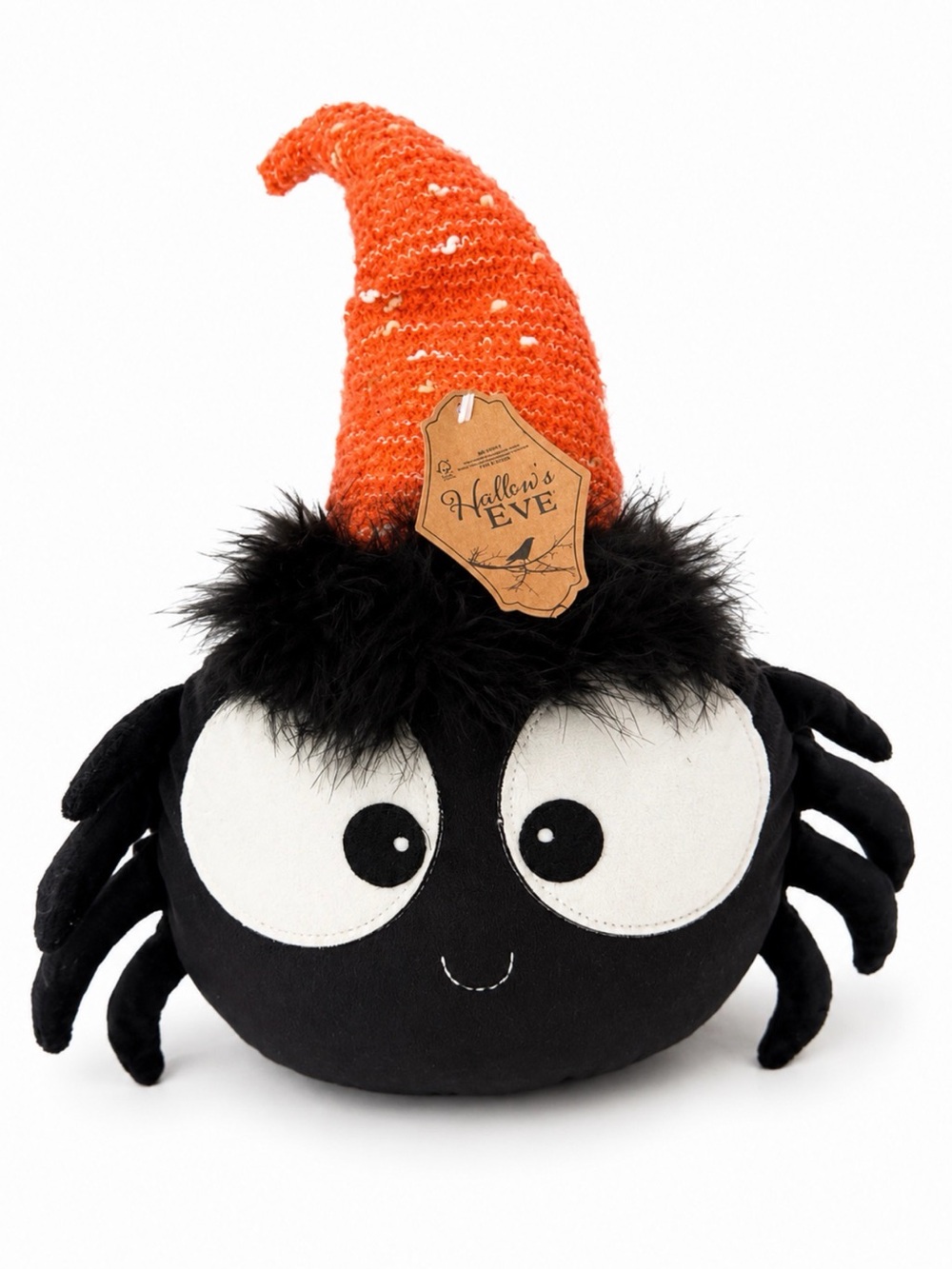Plush Halloween Spider Hat Toy - Orange Hat NWT